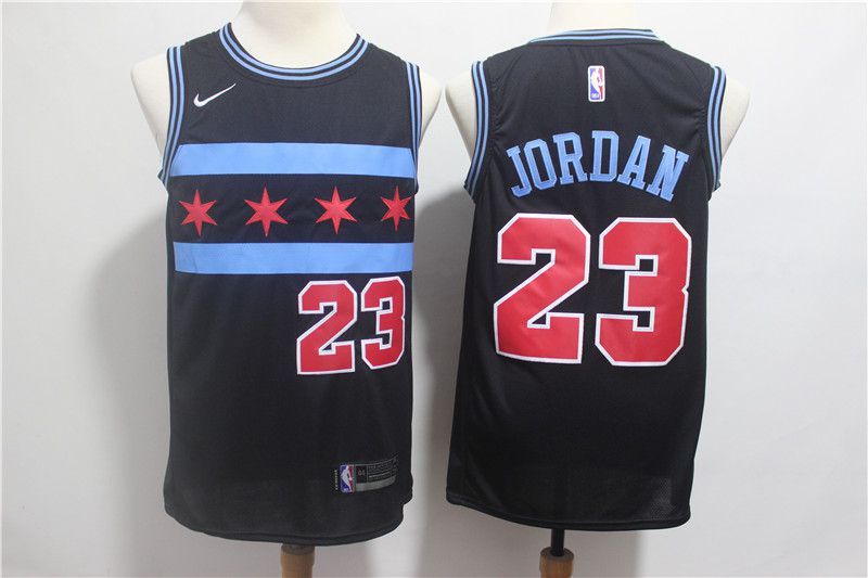 Men Chicago Bulls #23 Jordan Black City Edition Game Nike NBA Jerseys->minnesota timberwolves->NBA Jersey